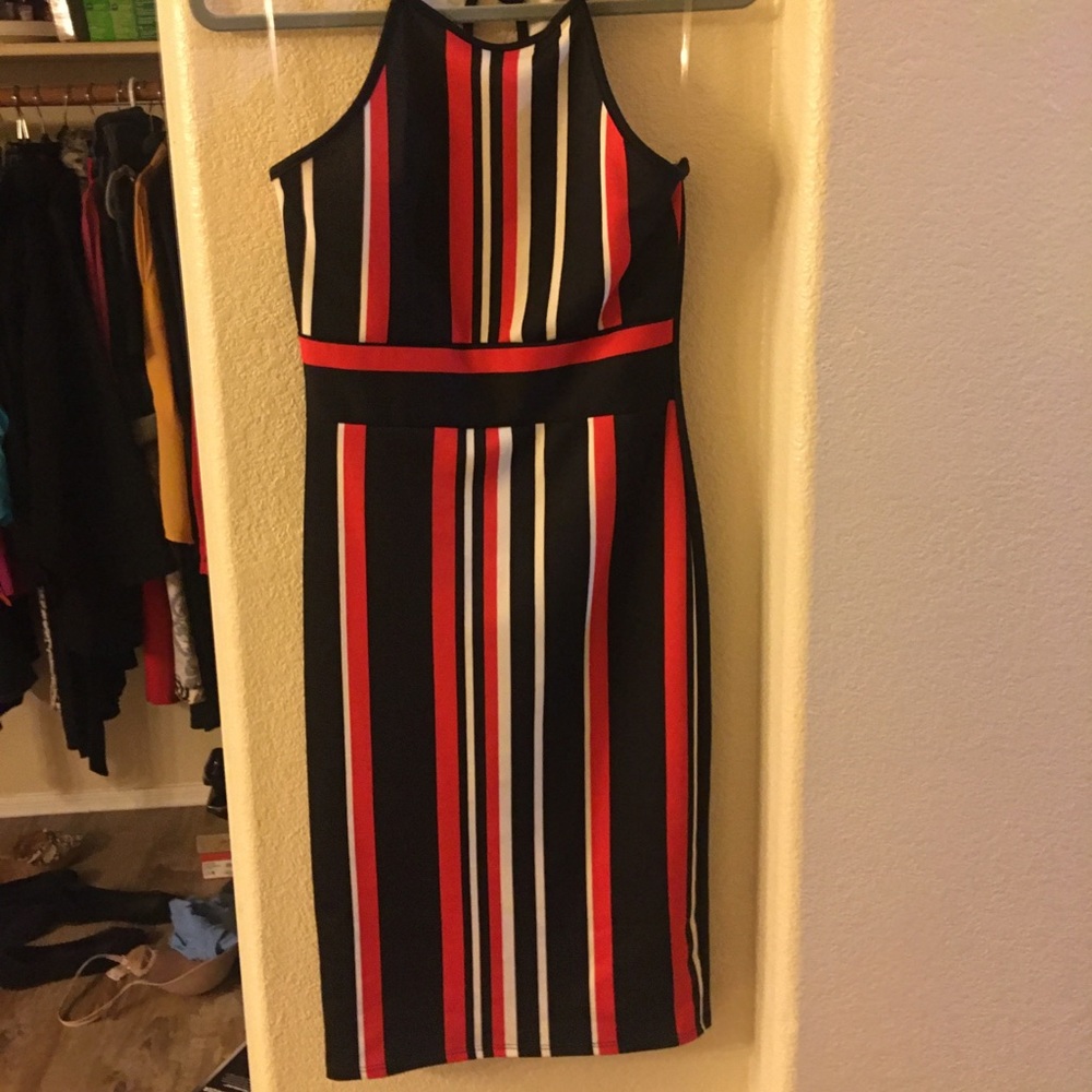 A halter mini dress